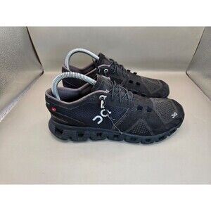 On Cloud X Shoes Womens 7.5 Black Asphalt Road Running Athletic Training Sneaker